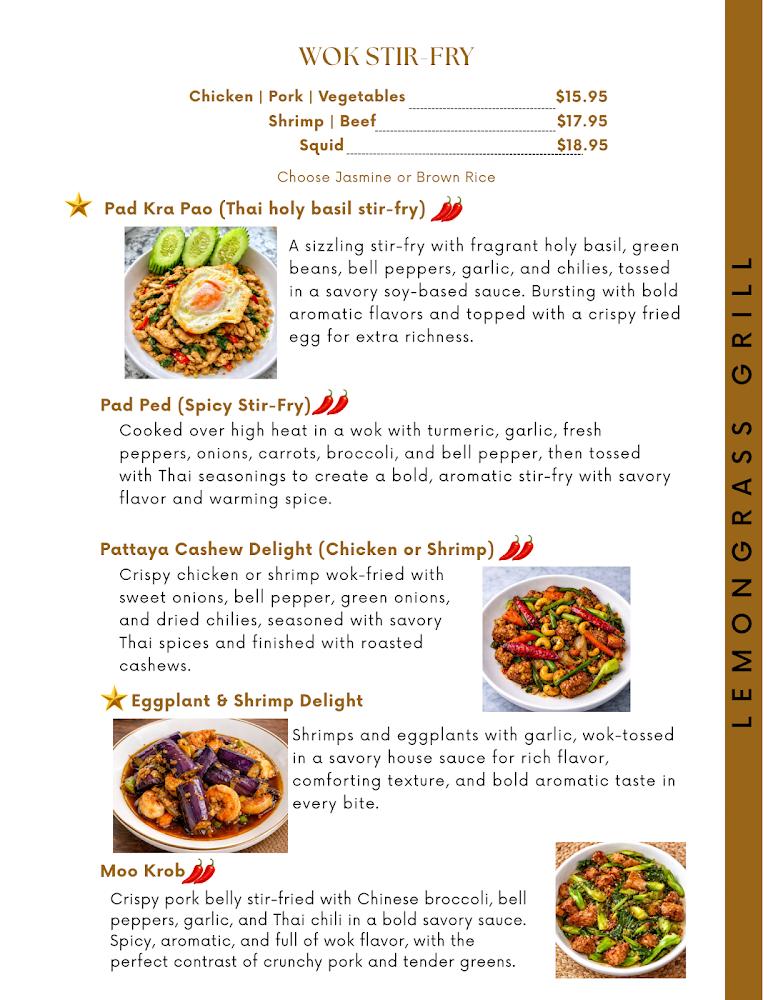 Lemongrass Grill Thai Restaurant and Bar Menu image 2