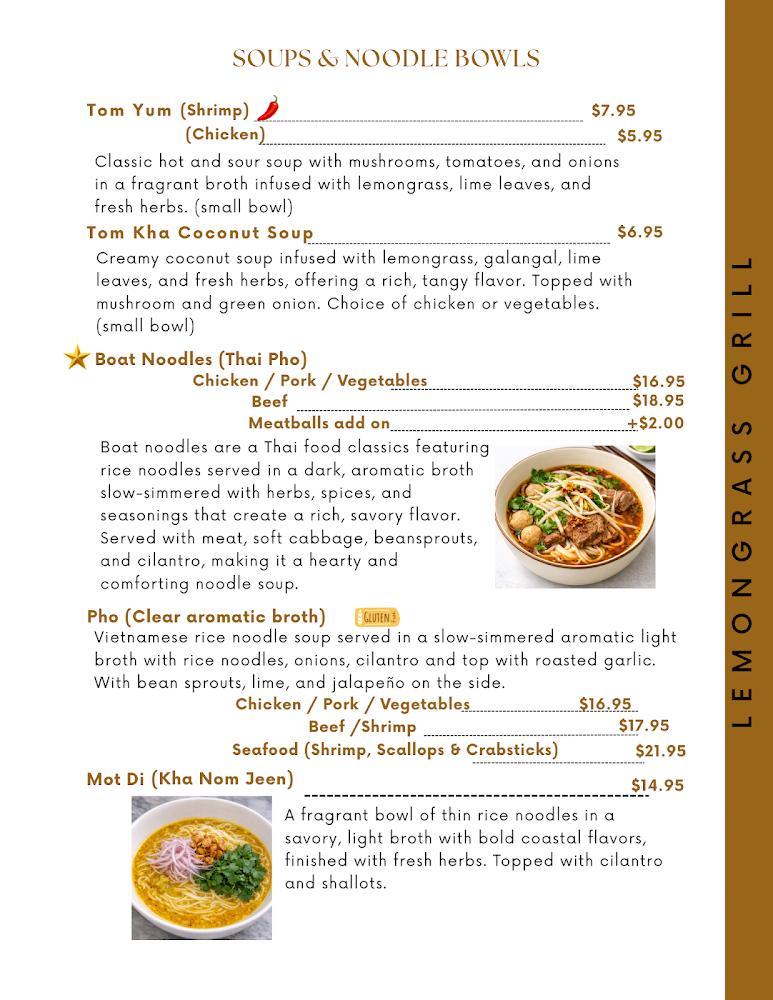 Lemongrass Grill Thai Restaurant and Bar Menu image 4